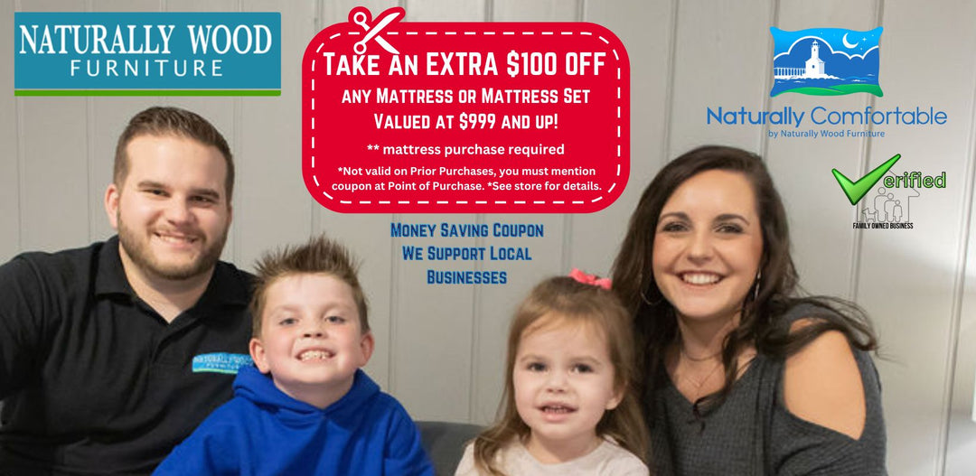 Coupon For Mattresses at Naturally Wood Furniture, Michigan City, IN